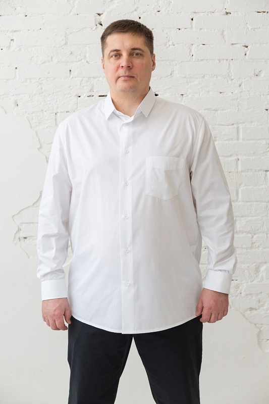 Мужская сорочка мужская классическая большого размера, арт 502Б-01