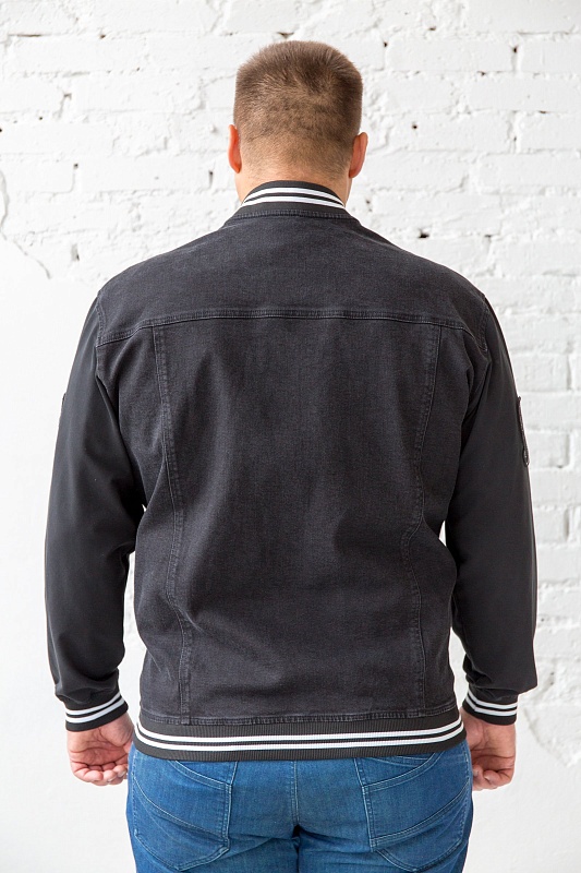 Мужская джинсовая куртка большого размера, арт 25237 