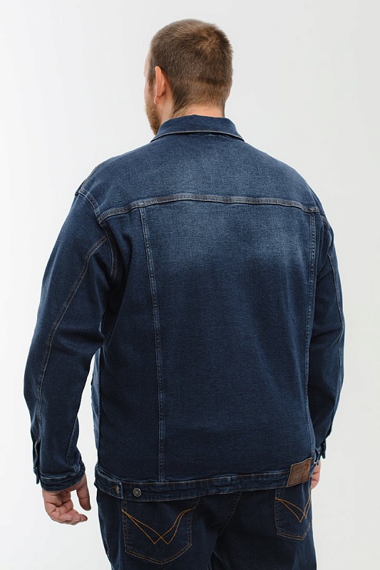 Мужская джинсовая куртка большого размера, арт 25405