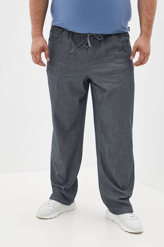 Мужские джинсы с круговой резинкой большого размера, арт 9150/1