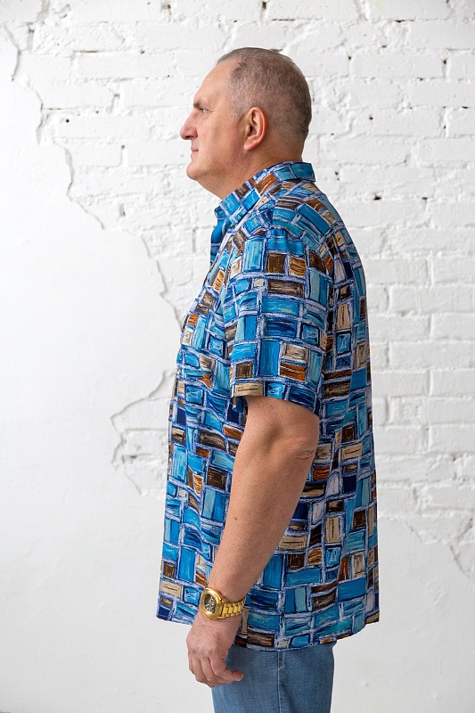 Рубашка мужская большого размера, арт 20181