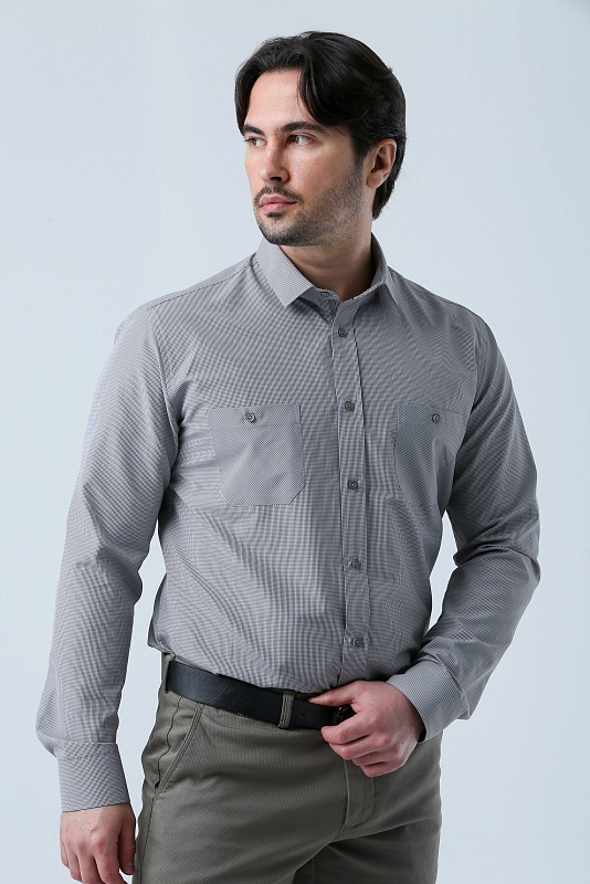 Мужская сорочка мужская классическая большого размера, арт 2110Б-04 